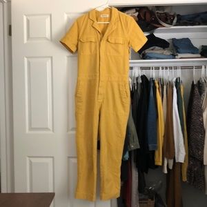 Madewell Yellow Coverall Jumpsuit